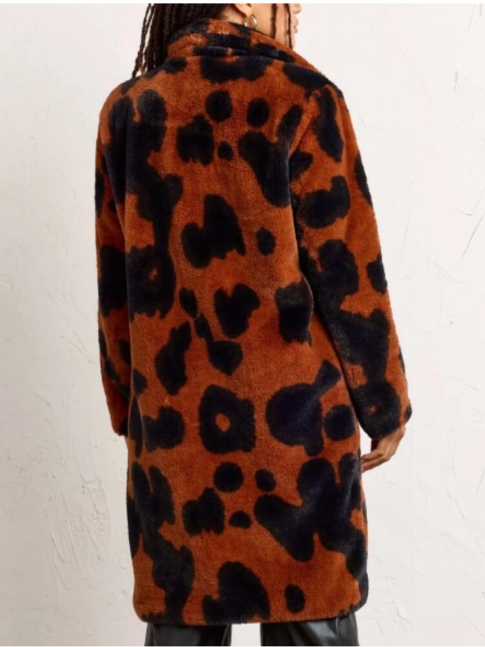 Stoosh Rust and Black Leopard Teddy Coat - Picture 4 of 11